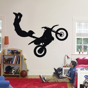 STUNT BIKE Wall Sticker Autocollant Décalque Stencil Silhouette ST58