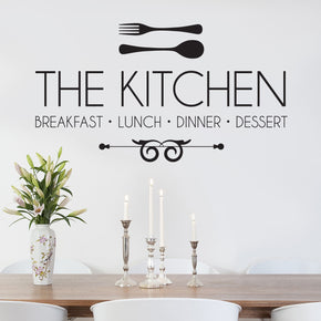 KITCHEN Breakfast Luch Dinner Inspirational Quotes Wall Sticker Décalque SQ87