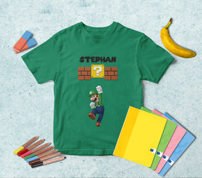 Luigi Super Mario Bros Personalized Name T-shirt TS067