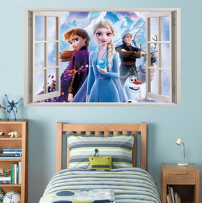 Frozen Characters 3D Window Wall Sticker Decal W113