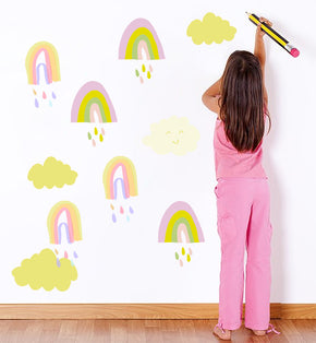 Watercolor Rainbow Set Wall Stickers Decals WC262