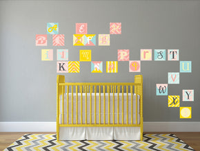 CUBES ABC Lettres Mur Sticker Décalque WC118