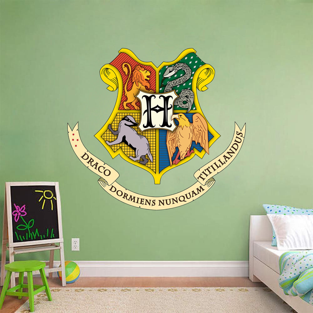 Hogwarts Crest Wall Decal Sticker Bedroom Vinyl Kids Harry Potter Logo Badge