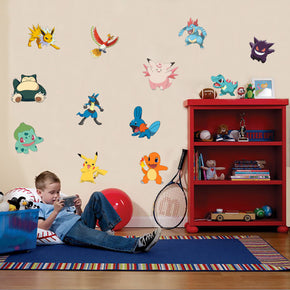 Pokemon Set Characters Wall Sticker Removable Decal Decor Art Mural WC132