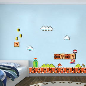 Super Mario Bros Scene Wall Sticker Decal WC136