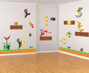 Super Mario Bros scène sticker mural autocollant WC138