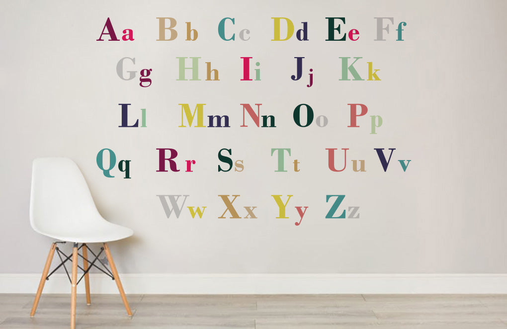 ABC Alphabet Letters Educational Wall Stickers Decals WC152
