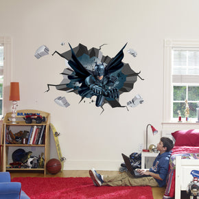Autocollant mural effet explosion Batman 3D WC164