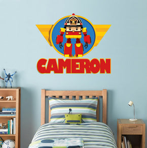 Robocar Poli Personalized Custom Name Wall Sticker Decal WC172