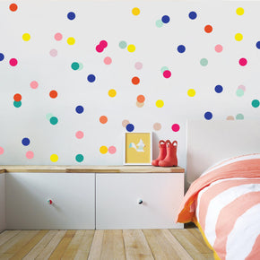 Polka Dots Multi-Color Kids Room Wall Stickers Décalcomanies WC181