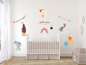 Kids Circus Animals Personalized Custom Name Wall Sticker Decal WC190