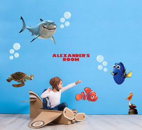 Trouver Nemo Personnalisé Personnalisé Nom Mur Sticker Decal WC213