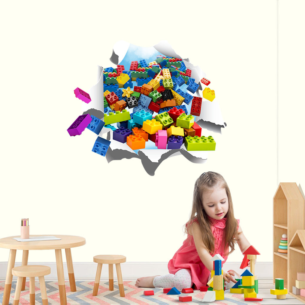 Lego brick shop wall stickers