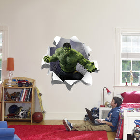 Hulk Torn Paper 3D Effect Super Hero Wall Sticker Decal WC222