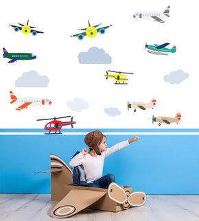 Planes Aviation Set Wall Stickers Decals WC243