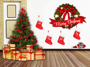 Christmas Personalized Custom Name Wall Sticker Decal WC302