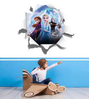 Autocollant mural frozen 3D Torn Paper Effect Decal WC304