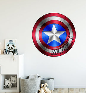 Captain America Shield Personalized Custom Name Wall Sticker Decal WC335