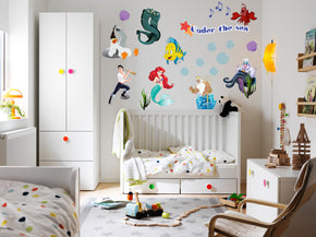 The Little Mermaid Set Disney Princess Characters Wall Sticker Décalque WC361