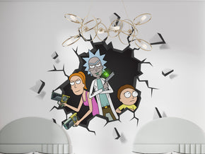 Rick & Morty 3D Explosion Effect Wall Sticker Decal WC393