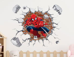Spiderman 3D Explosion Effect Wall Sticker Decal WC398