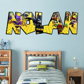 Lego Batman Personnalisé Custom Name Wall Sticker Décalque 018