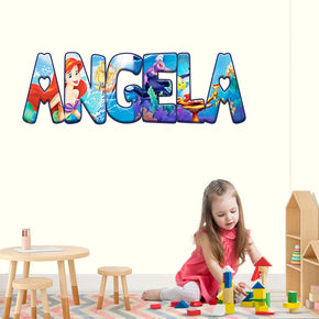 Ariel The Little Mermaid Personalized Custom Name Wall Sticker Decal WP103