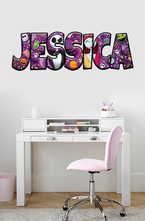 Nightmare Before Christmas Personalized Custom Name Wall Sticker Decal WP114