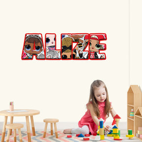 lol Dolls Personalized Custom Name Wall Sticker Decal WP124