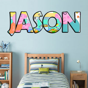 Enfants Personnalisé Custom Name Wall Sticker Decal WP12