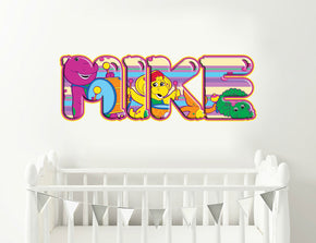 Barney & Friends Personalized Custom Name Wall Sticker Decal WP130