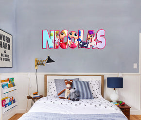 Cartoons TV Series Personnalisé Custom Name Wall Sticker Decal WP131