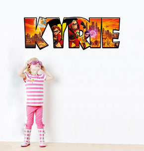 The Incredibles Personalized Custom Name Wall Sticker Decal WP139
