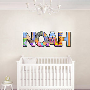 Kids Personalized Custom Name Wall Sticker Decal WP13