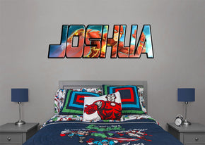 Flash Super hero Personalized Custom Name Wall Sticker Decal WP142