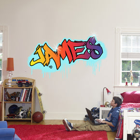 Kids GRAFFITI Personalized Custom Name Wall Sticker Decal WP164