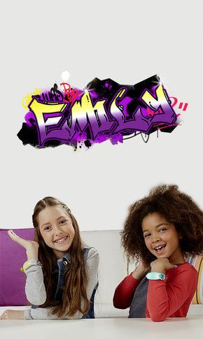 Kids GRAFFITI Personalized Custom Name Wall Sticker Decal WP165