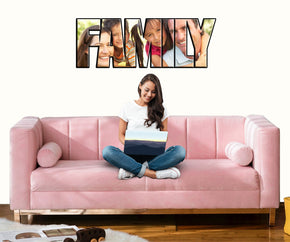 Family Picture PERSONALIZED  Name Wall Sticker Decal WP179