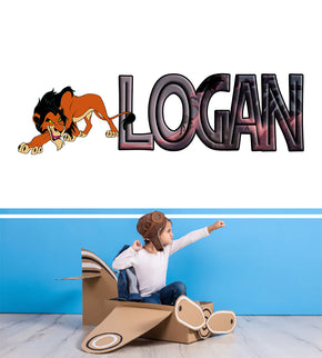 Scar Lion King Personnalisé Custom Name Wall Sticker Decal WP180