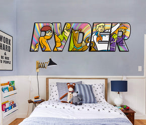 Scooby Doo Personnalisé Custom Name Wall Sticker Decal WP227