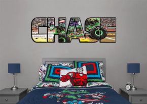 Grave Digger Monster Jam Personalized Custom Name Wall Sticker Decal WP237