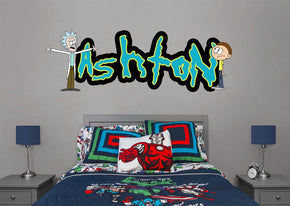 Rick & Morty Personalized Custom Name Wall Sticker Decal WP242