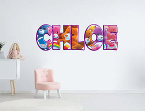 Care Bears Personalized Custom Name Wall Sticker Decal WP25