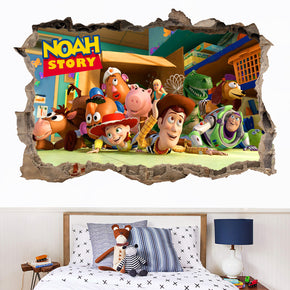 Toy Story Personalized 3D Smashed Bricks Decal Wall Sticker WP268