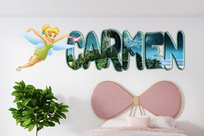 Tinkerbell Fairy Dust Personalized Custom Name Wall Sticker Decal WP308