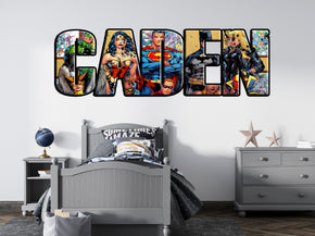 Marvel Super Heroes Personnalisé Custom Name Wall Sticker Decal WP235