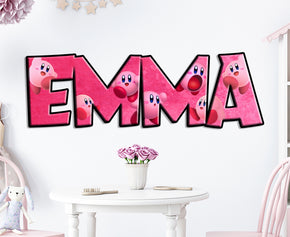 Kirby Personalized Custom Name Wall Sticker Decal WP346