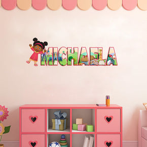 Autocollant mural personnalisé avec nom personnalisé pour enfants WP39