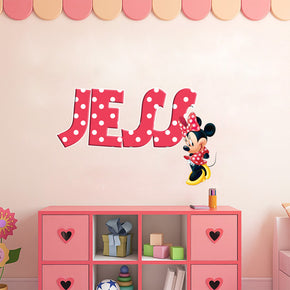 Minnie Mouse Personnalisé Custom Name Wall Sticker Decal WP51