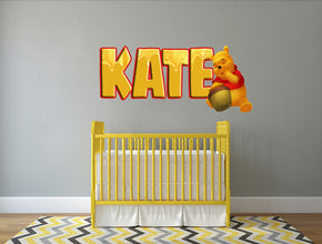 Winnie The Pooh Personalized Custom Name Wall Sticker Decal WP78